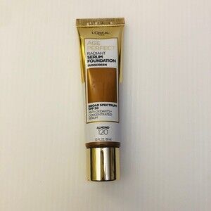 1 - L'Oreal Paris Age Perfect Radiant Serum Foundation with SPF 50, Almond, 1 fl